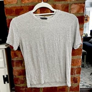 Brandy Melville white/grey multi cotton Tee OS